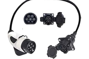 K.H.O.N.S. EV Adapter Typ 1 auf Typ 2, 32A EV Ladekabel für Elektrofahrzeuge 0.5M SAE J1772 zu IEC 62196-2