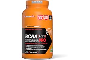 NAMEDSPORT SUPERFOOD BCAA 4:1:1 extremePRO, Integratore Aminoacidi Ramificati Alta Purezza, Supporto al Recupero Muscolare con Vitamina B6, Senza Glutine e Lattosio, 310 Compresse