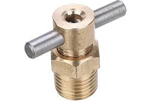 NOLOGO NO LOGO 1pc Durable 1/4 Laiton NPT Vanne de vidange compresseur d'air Valve de Purge for compresseur d'air du réservoir Pièce de Rechange