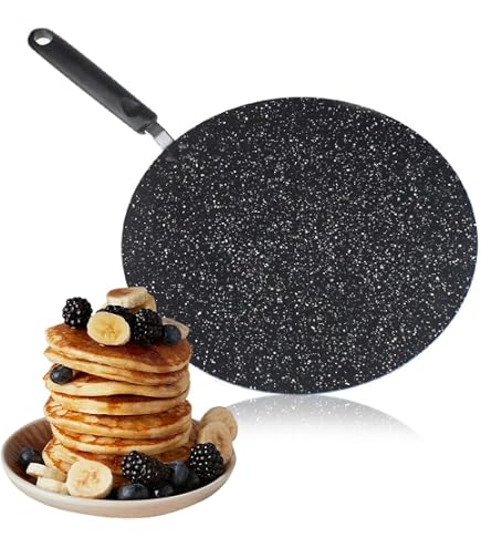 Poêle Dosa Tawa Antiadhésive 30cm Prima - Pour Crêpes, Roti Et Pancakes | Compatible Induction