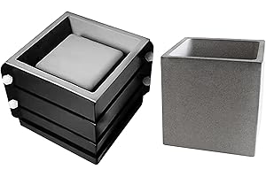 GZWY plastikowo-silikonowe formy do samodzielnego wykonania doniczek z betonu, plastikowe formy silikonowe, dwuwarstwowe, rzemiosło artystyczne, formy do doniczek, kwadratowe, formy do odlewania donic dla roślin, do biura i domu, 16 x 16 x 13 cm