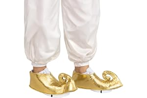 Boland 81990 – överskor sultan i guld, 1 par för vuxna, skoöverdrag för karnevaldräkter, kostym tillbehör för karneval, halloween eller JGA