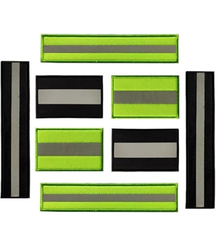 4 stuks reflecterende veiligheidspatches, reflectorpatches, rugzak, patches, klittenband, oplichtend, reflecterende patches, reflectoren, klittenband, veiligheidspatch met klittenbandsluiting voor