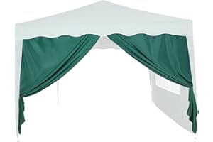 INSTENT Basic Seitenwand/Seitenteil für Pavillon 3x3m mit Reißverschluss oder Fenster, Wasserabweisend und atmungsaktiv, Farbwahl, für Festzelt, Partyzelt