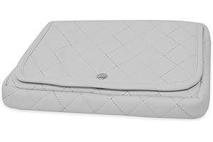 Duffi Baby Estuche para Toallitas Bebe. Porta Toallitas Húmedas. Dispensador de Toallas Pequeñas Bebe. Portatoallitas niño niña. Con cierre de iman. Rombos Polipiel. Color Gris. 5630-11