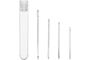 SHAPPY 4 Pieces Leather Stitching Needle with 4 Different Sizes for Leather Projects with Clear Bottle