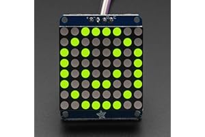Adafruit Mała matryca LED 1,2" 8x8 z plecakiem I2C (zielona)