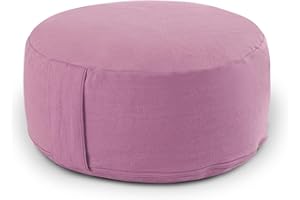 Amago home Yogakissen Bodenkissen rund H 14xø31 cm mit Buchweizenschalen Meditationskissen Sportkissen