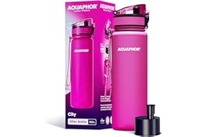 AQUAPHOR City Gourde Filtrante avec filtre à charbon actif (Rose)