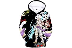 OLIPHEE Niño Sudadera con Capucha Impresa 3D Color Pull Anime Japonés Luffy Ace Zoro Hoodie Chándal Sudadera Cosplay Amantes del Anime