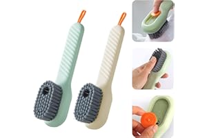 GOSHIES Shoe Brush Multifunctional Cleaning Tool - Boot & Clothing Brush with Liquid Box - 2 Pcs