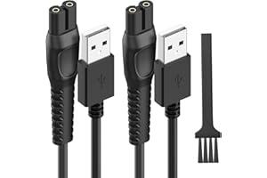 Newding 2-Pack 5V Charger Cable Compatible with Philips One Blade QP2724 QP2824 S3241 S3145 QP2734 QP2834 QP1924 MG7930 MG7950 MG5950 QP6652 QP4631 X3001 S5887 S5884, 3.3FT Electric Shaver Power Cord