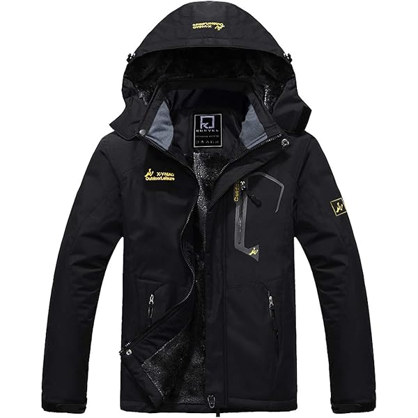 Kam Water Proof Soft Shell Performace Jacket With Detachable Hood (KV39) In 6XL Black At Men's Clothing Store - View #2