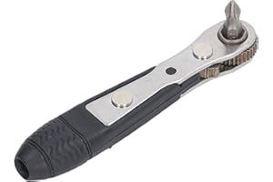 HYUDUO Mini Llave de Trinquete y Destornillador 2 en 1 1.4 Pulgadas Multifuncional Cabezal Único - Herramienta Compacta y Portátil para Reparaciones Rápidas