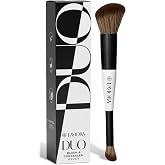 Lamora Blusher Cream + Concealer Foundation Brush Double Makeup | Angled Brush for Powder, Cream or Liquid Bronzer, Blush, Br