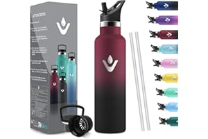 HoneyHolly Borraccia Termica 750 ML, Senza BPA, Borraccia Termica, Sottovuoto a Doppia Parete, Bottiglia Termica, 18/8 Acciaio Inox, Borracce Termiche, con Cannuccia, Termos per Palestra, Sport, Bici