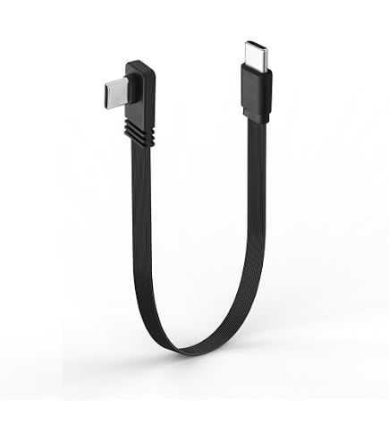 Cavo USB C Corto Piatto 90° 30cm | Ricarica Rapida PD 65W E Dati Per IPhone 15/16, Samsung S23, Carplay - 3