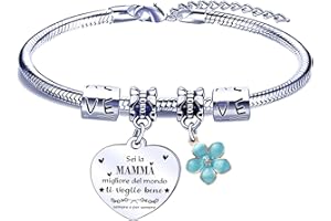 FGHJK Festa della Mamma Regalo Mamma Bracciale Mamma Regalo Compleanno Mamma Braccialetto Donna Festa della Mamma idee regalo Braccial per Mamma Regali festa della mamma originali