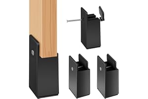 NTMAICHY Möbelerhöhung 10cm, 4 Stück Verstellbare Tischerhöhung mit Schraubklemme Stuhlerhöhung Bett Erhöhung Möbelerhöher Sofaerhöher Tischerhöher Betterhöhung für Breite Quadrat Möbelerhöhungen (Schwarz)