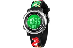 Bigmeda Montre Enfant Numérique Sport 30M Etanche Multifonction Électronique Montres 7 Couleur LED Rétro Eclairage pour 3 Ans à 12 Ans Enfants Fille Garçon
