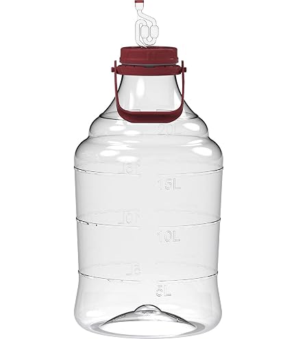 Ambrosio Damigiana Per Vino 10 Litri Con Cesto In Plastica, Tappo In Gomma E Istruzioni – Made In Italy