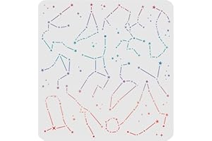FINGERINSPIRE Constellation Drawing Painting Stencils Templates 30x30cm Plastic Square Reusable Stencils for Painting on Wood, Tile, Floor Wall Fabric