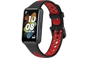 Panda Bobo Strap Compatible with Huawei Band 7 (LEA-B19), Soft Silicone Sport Replacement Wristband for Huawei Smartwatch, Adjustable Waterproof Watch Strap for Women Men