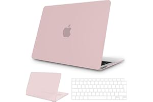 NPUOLS Funda para MacBook Air 13 Pulgadas 2020 2019 2018 Modelo A2337(M1)/A2179/A1932, Mate Plástico Dura Carcasa Funda Protectora + Cubierta de Teclado TPU EU (A2337/A2179), Rosa