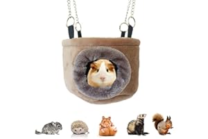 TeTupGa Hamster Hammock Rat Plush Hanging House Cave Ferrets Warm Hideout Chinchilla Swing Nest Squirrel Guinea pig Hammock Cage Accessories Toy
