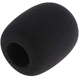 Large Foam Mic Windshield for MXL, Audio Technica and Other Large Microphones - Black