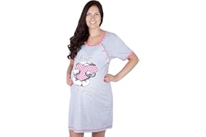 MIJACULTURE Mija - 2 w 1 ładna koszula nocna do karmienia i ciążowa koszula nocna 2056 U