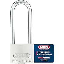 ABUS hangslot Titalium 64TI/40 - set van 2, gelijksluitend - kelderslot met slothuis van speciaal aluminium - geharde stalen beugel - ABUS veiligheidsniveau 5