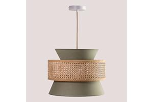 SKLUM Lampe Suspendue en Rotin Yereh Vert Kaki