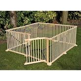 120 x 120 ahşap k&ouml;pek &ccedil;iti kapılı (&ccedil;it arası 5 cm)