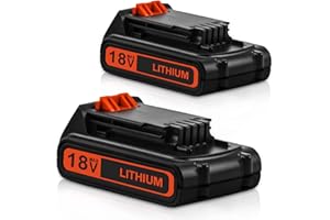 2X 3000mAh FUNMALL Batería de Repuesto para Black Decker 18V 3.0Ah Batería BL2018 LBXR20 LBXR2020-OPE LB20 LBX20 BL2018-XJ 194309-1 194204-5 196399-0 196673-6 LXT-400