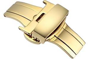 WOCCI Chiusura Farfalla in Acciaio Inossidabile, Fibbia di Ricambio per Cinturino, Larghezza Fibbia 10mm 12mm 14mm 16mm 18mm 20mm 22mm