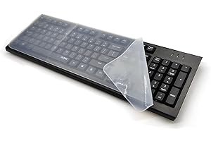 HAOBIN DüNn Tastaturschutz Universal Tastatur Schutzfolie Tastatur SchutzhüLle Silikon Tastaturabdeckung Universal Wasserdichter,Staubdichter Tastaturschutzfilm FüR Desktop-Computertastaturen (1 pc)