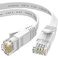 NETLINK Cat6 Ethernet Cable, RJ45 Ethernet cable, Flat White, Fits Router, Switch, Modem, PS5, PS6, Nintendo, Xbox, CCTV, WiFi Extender, 1m