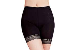 QICEDER Anti sfregamento Pantaloncini Donne Pantaloni di Sicurezza Senza Cuciture Boxer Pizzo Mutandine Corti Elasticizzato Sottili Leggings