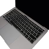 McStorey T&uuml;rk&ccedil;e Q Silikon Klavye Koruyucu MacBook Air 13 Retina Uyumlu A1932 A2179 A2337 M1 | ISO UK Ters L Enter | TR Q Klav