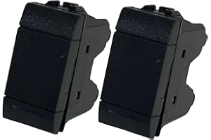 MOKEKA 2 pezzi Prese Interruttori Deviatori, 16A 250V - Compatibile con Bticino Living Light e Living International - Adatto per Casa e Ufficio (2 Pezzi Deviatore, Nero)