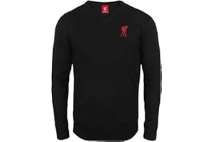 Liverpool FC Officiel - Pull à col en V ou Rond thème Football - avec Blason - Homme