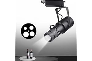 SNBGRYE Projecteur LED, Projecteur De ThéâTre/ScèNe Professionnel, RéGlage De L'Ouverture à 4 Niveaux, Projecteur à Zoom sur Piste, Bar, Restaurant, Projecteur Mural De Fond,35W-3000K