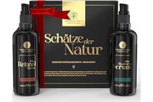 ‎KAPUA NATURALS BIO Gesichtspflege Geschenk Set • 2x100 ml • Geschenke für Frauen • Vegan • Hyaluron Serum&Retinol Serum • Geschenkset Frauen Geschenke Frauen • Geschenk Freundin • Valentin, Weihnachten, Geburtstag