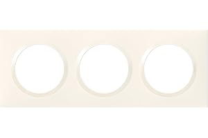 LEGRAND - Plaque dooxie Carrée - Plaque de Finition pour Prises et Interrupteurs dooxie - Fabriqué En France - 3 Postes - Blanc