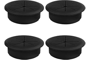 THETAG Passe Câble en Plastique, 4 Pièces Couvercle de Filetage de Câble 60mm Oeillets de Trou de Câble Passe Cable Bureau pour Les Meubles de Bureau Table Bureau d'ordinateu