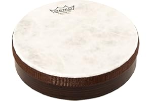Remo World Percussion - Frame Drum Pretuned - 8" x 2" - Acousticon Kessel, Fiberskyn 3 Fell, Walnut Finish - HD-8508-00