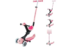 Globber - GO UP Deluxe Lights - Trottinette évolutive 3 Roues avec siège, pour Les Enfants de 15 Mois à 6 Ans