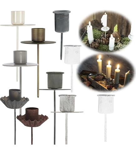 4 Silberne Kerzenständer Für Stabkerzen – Mit Auffangteller, Ideal Für Adventskranz & Deko