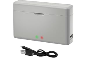HSUPEZ Caricabatterie per DJI Action 3/4, ricarica 2 batterie, con cavo dati da 1 m, custodia di ricarica per Action3/4, Osmo Action 4, accessorio di ricarica